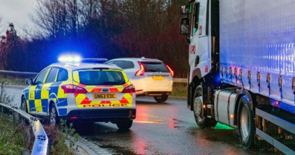 M20 Folkestone Kent BMW crash near London: Man arrested