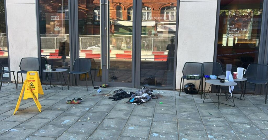 Streatham Hill stabbing near Starbucks: Pictures show blood
