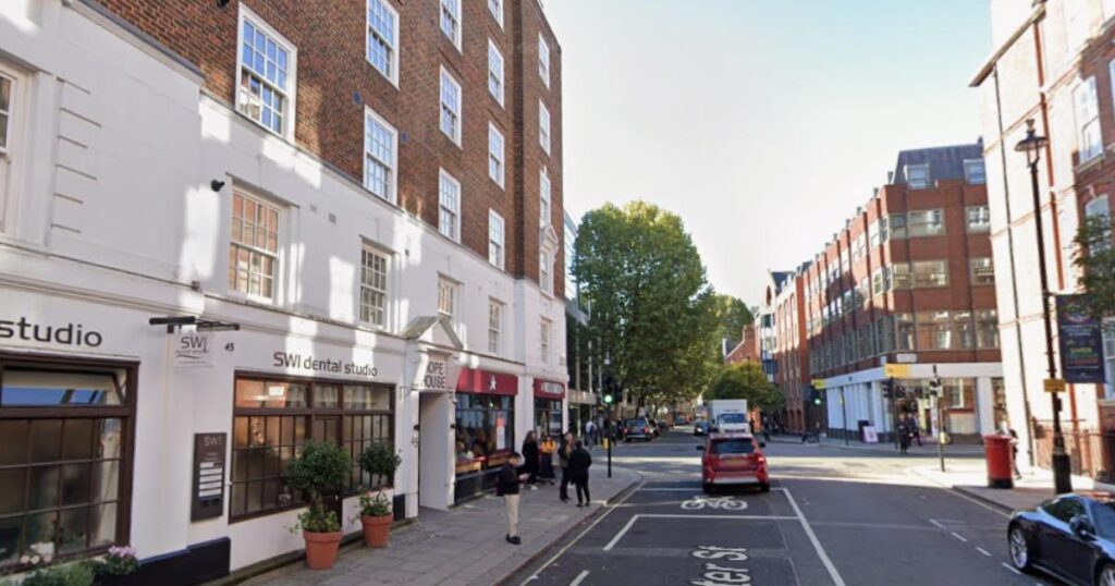 Great Peter Street Westminster taxi and bus crash: Person injured