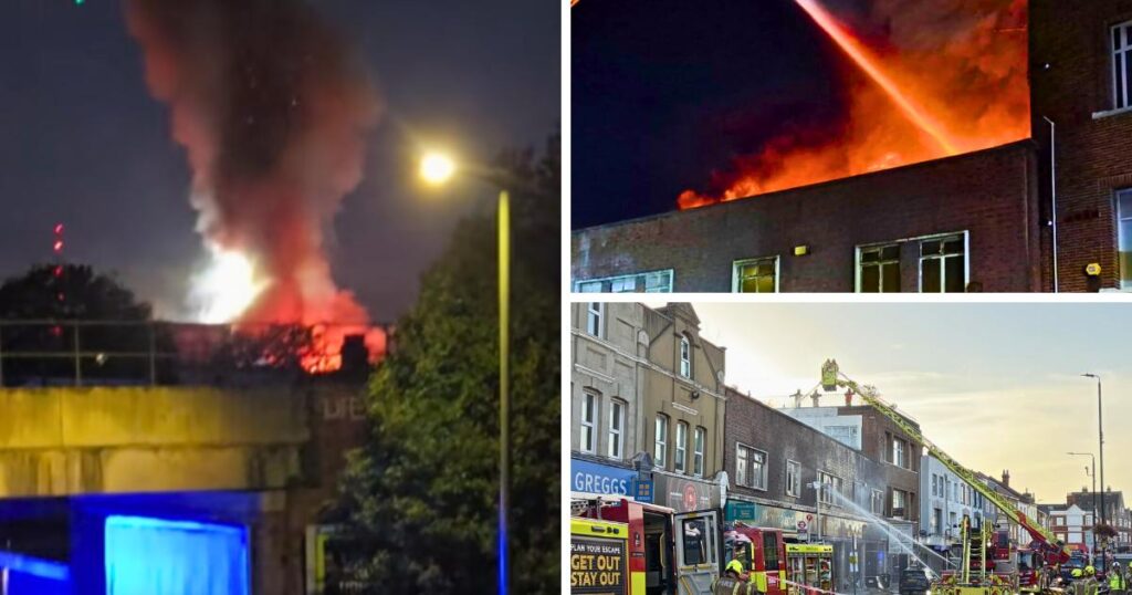Fire Penge High Street Poundland: Pictures from scene