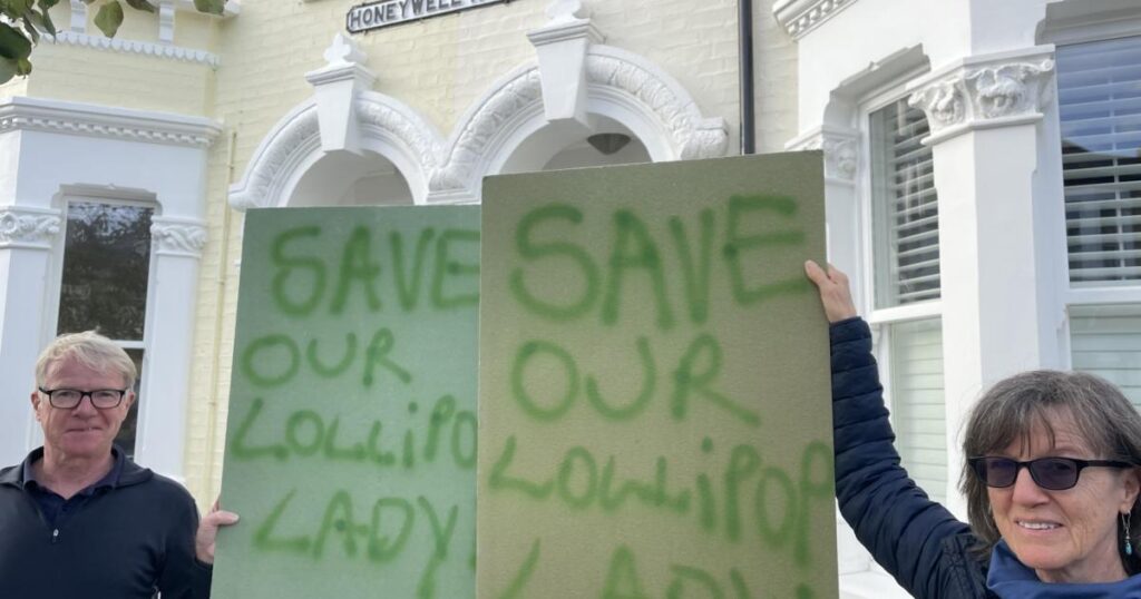 Campaign to save Battersea Honeywell Road lollipop lady
