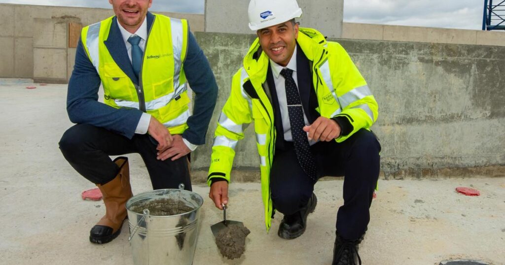 Barking Riverside tower block build reaches highest point