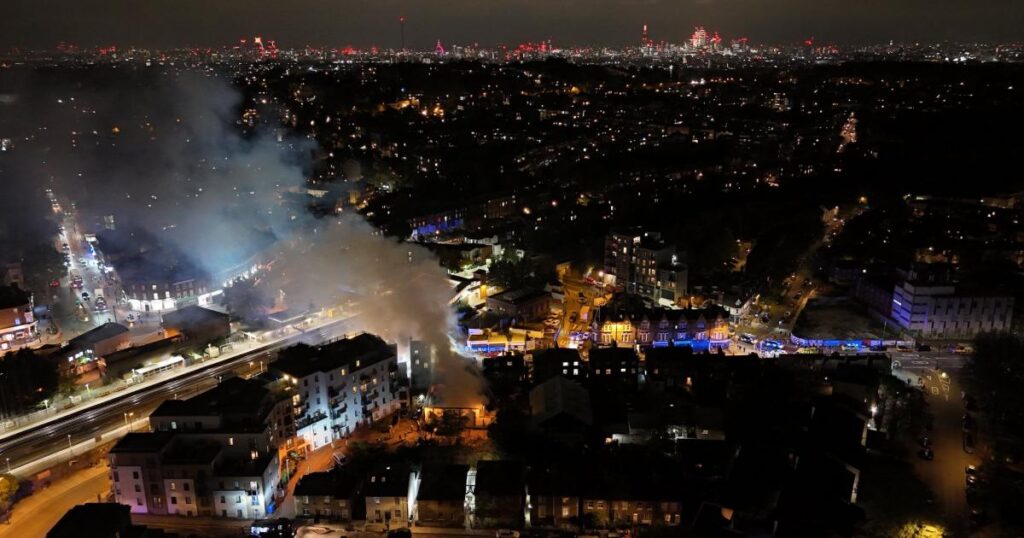Finches sports shop fire Perry Vale Forest Hill: Man injured