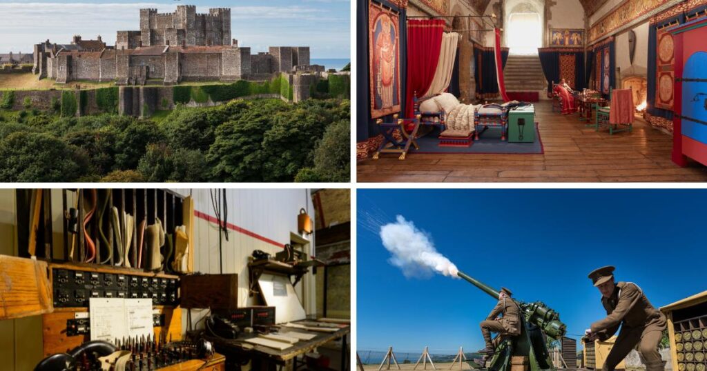 Dover Castle in Kent that is said to be haunted by ghosts