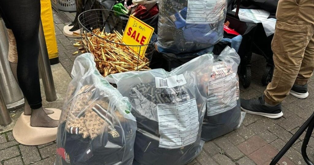 Suspected fake designer clothing seized at Barking Market