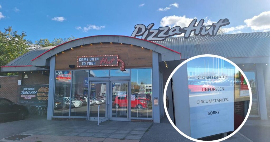 Romford Pizza Hut shut with ‘immediate effect’ in photos