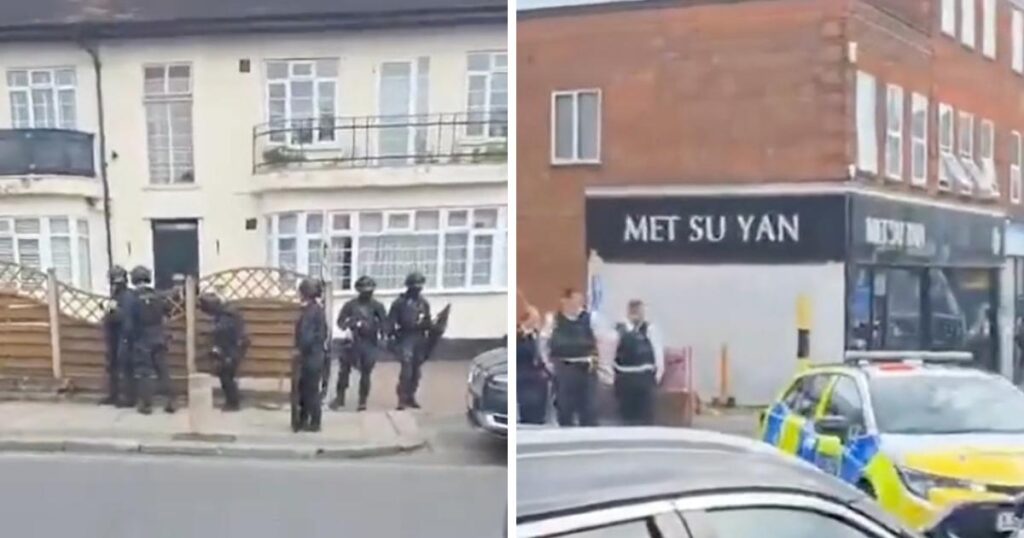 Edgwarebury Lane and Ridgeway armed police: Three arrests