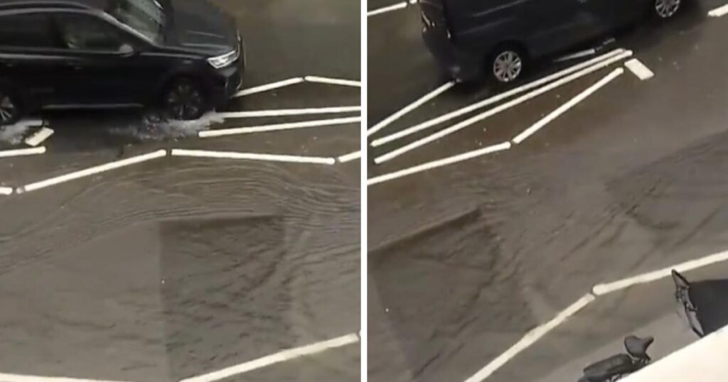 Kentish Town roads and homes flooded from burst water main