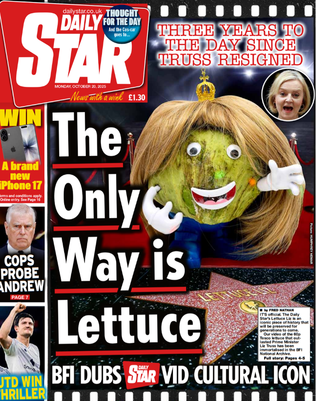 Right-wing media watch: Daily Star’s iconic ‘Lettuce Liz’ immortalised in national archive
