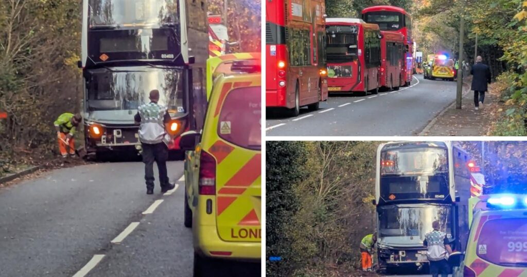 Bromley Road Chislehurst closed after crash: Pictures