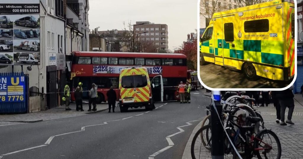 Station Road, Manor Park bus crash: Person taken to hospital