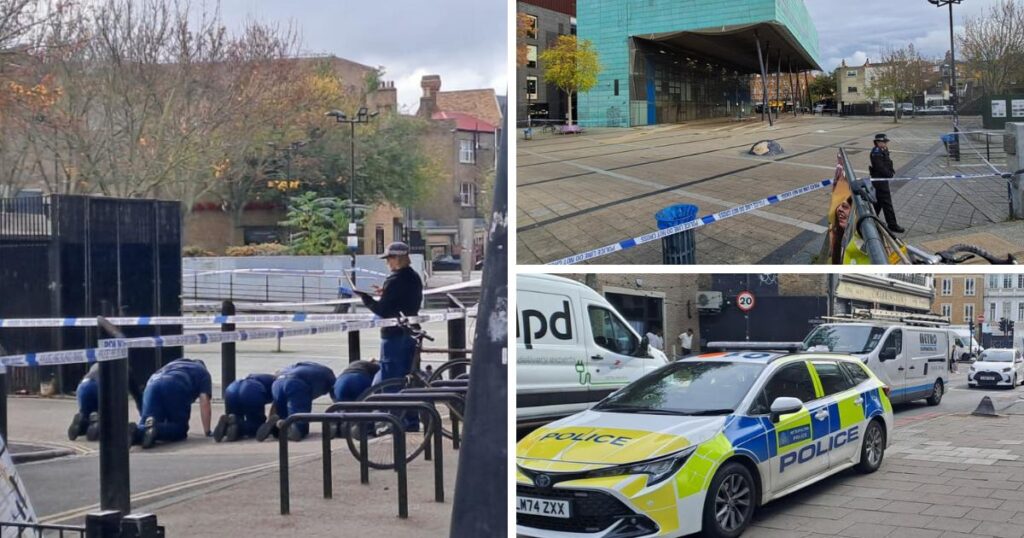 Peckham Library Hill Street shooting: Pictures from scene