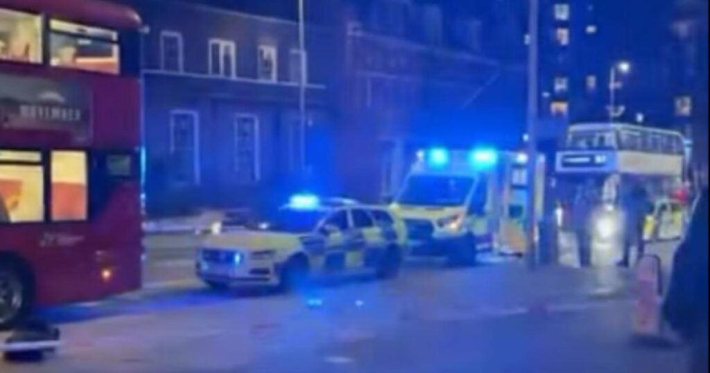 Ilford Hill police cordon: Man and women injured in fight