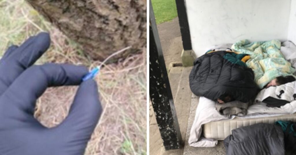 Child steps on used needle at Finsbury Park