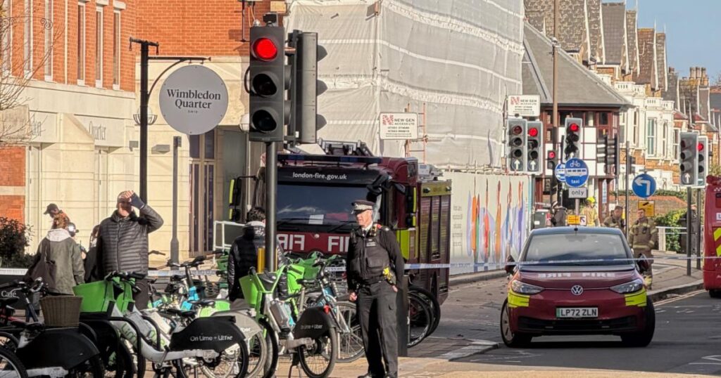 Queens Road Wimbledon explosion: Man rushed to hospital