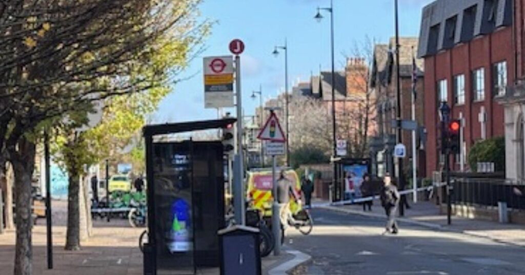 Queens Road Wimbledon station: Van explodes after hitting roof