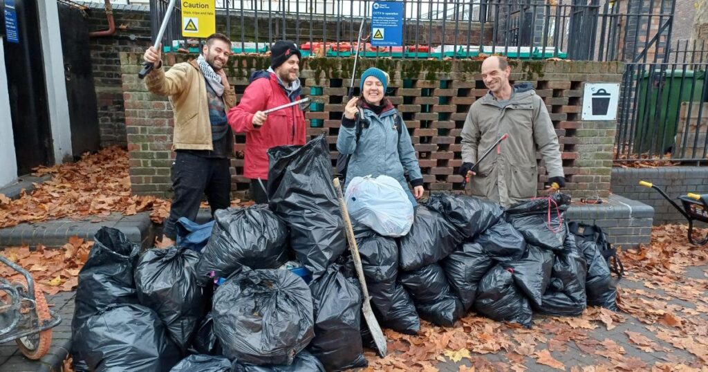 Nomadic Litterpickers clear 31 sacks of rubbish from towpath