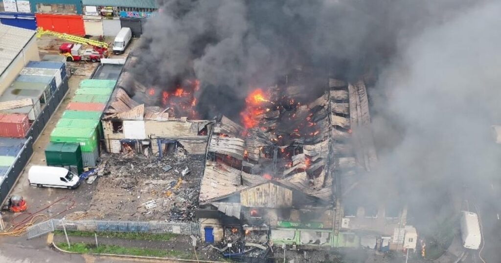 Southall Bridge Road warehouse fire: Three schools evacuated