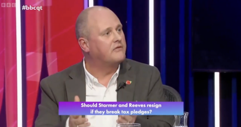 Paul Nowak roasts Telegraph columnist’s claim the economy was ‘doing ok’ under the Tories on Question Time