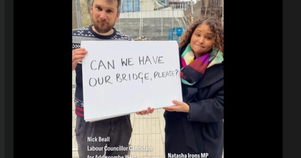 Love Actually-style video over East Croydon bridge delay