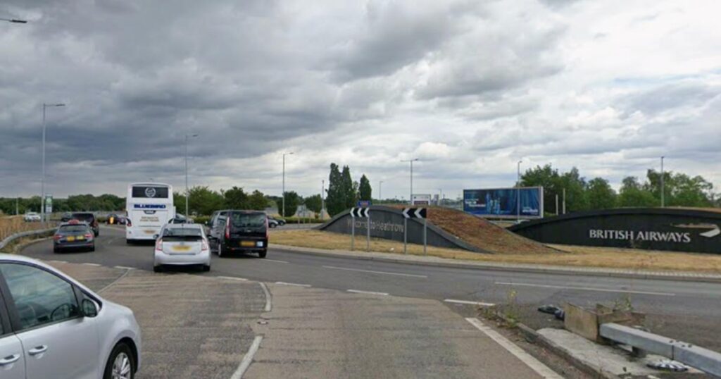 Heathrow Airport Wright Way crash: Man rushed to hospital