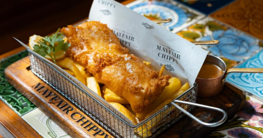 Mayfair Chippy offering 2015 prices of £13.50 for January