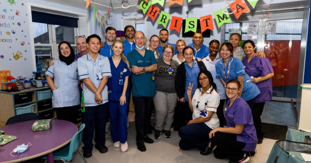 Tottenham Hotspur stars make hospital Christmas visits
