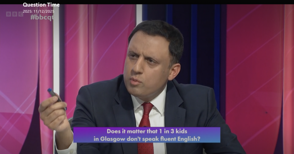 Anas Sarwar tears into Reform UK’s Malcolm Offord on Question Time