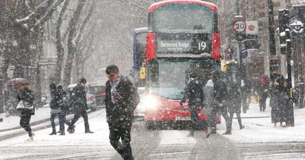 Met Office London weather – snow and sleet forecast